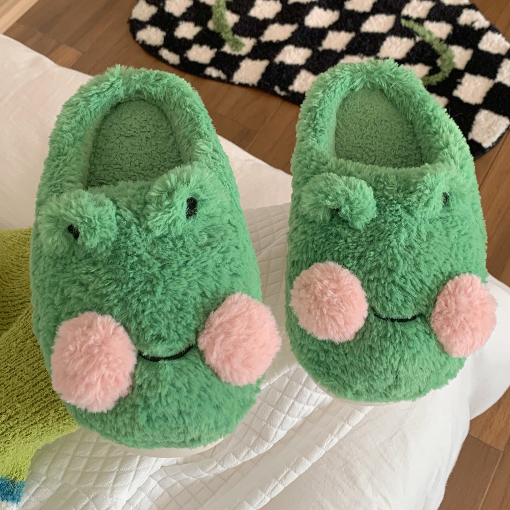 Cute Cartoon Frog Slippers