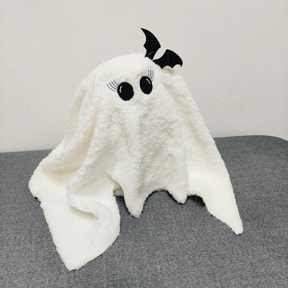 Ghost With Pumpkin Pillow Halloween Plush