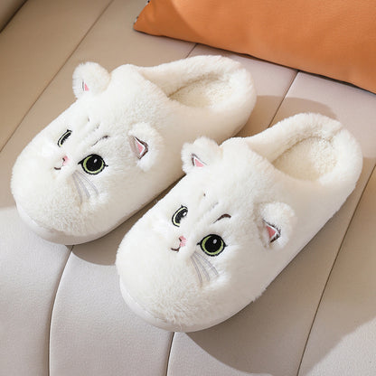 Cute Cat Plush Slippers