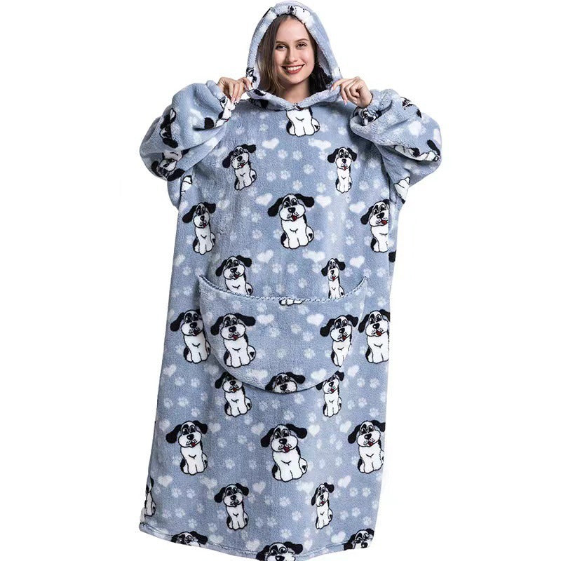 Hooded Wearable Blanket Sweatshirt