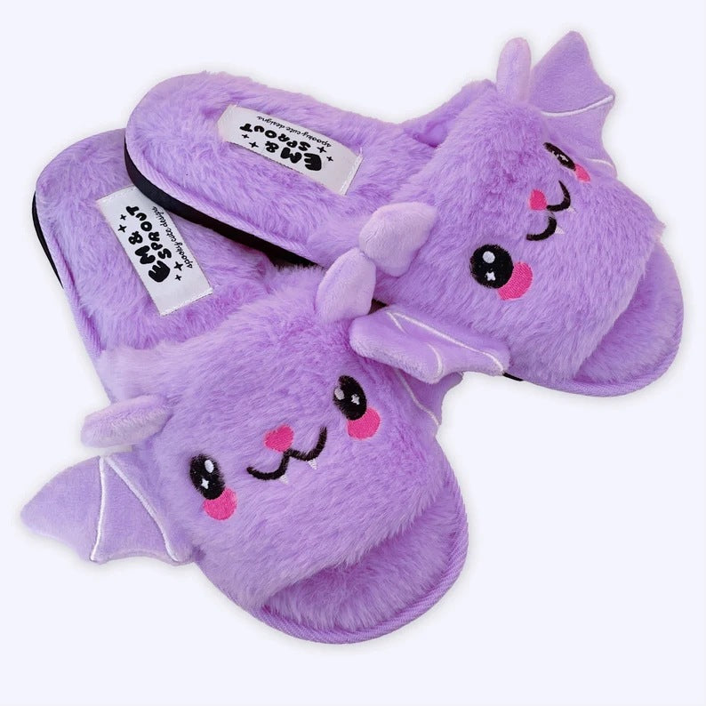 Cute Bat Slippers Halloween