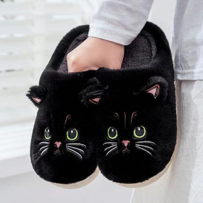 Cute Cat Plush Slippers