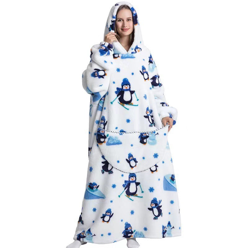 Hooded Wearable Blanket Sweatshirt