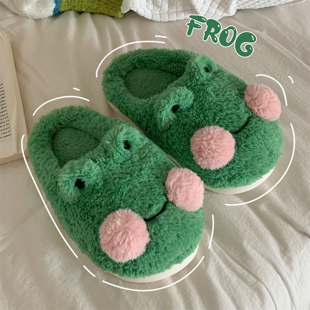 Cute Cartoon Frog Slippers