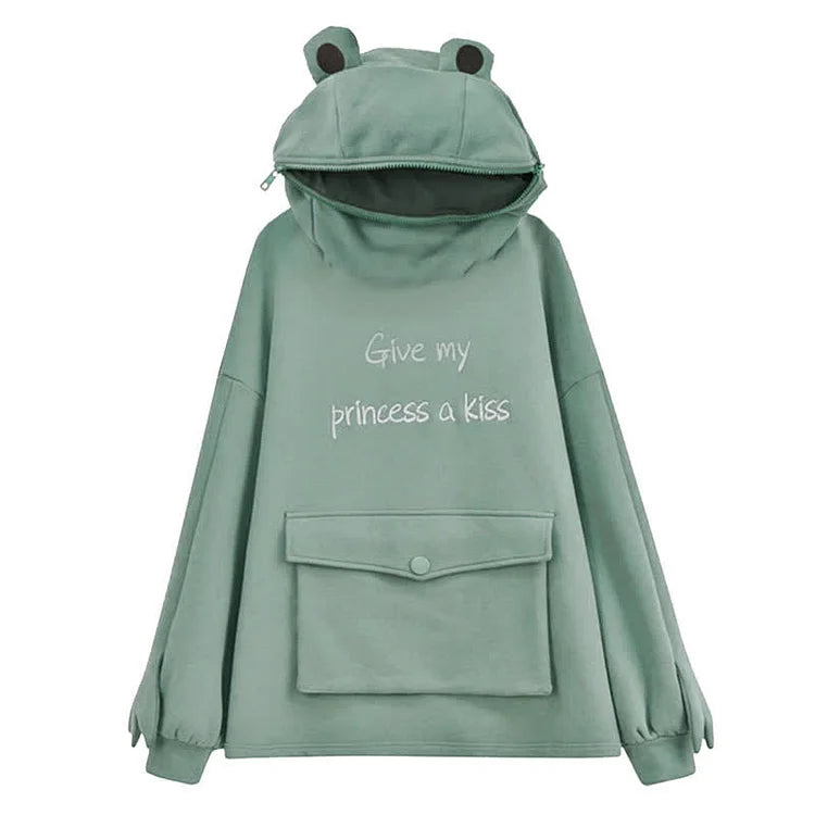 Frog Zipper Hoodie (With Font)