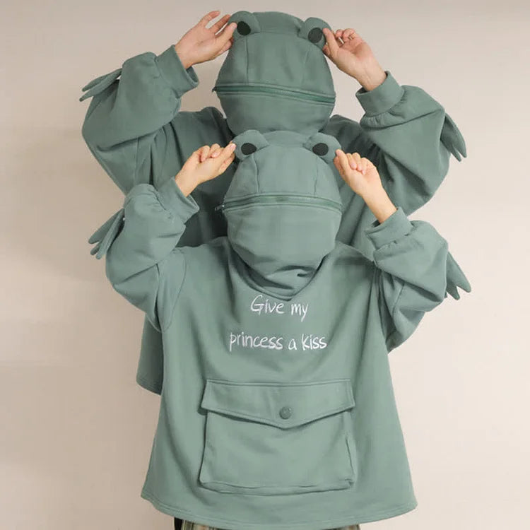 Frog Zipper Hoodie (With Font)