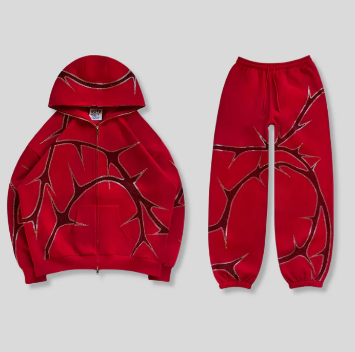 Thorn Rhinestone Hoodie (Free Sweats with every Order)