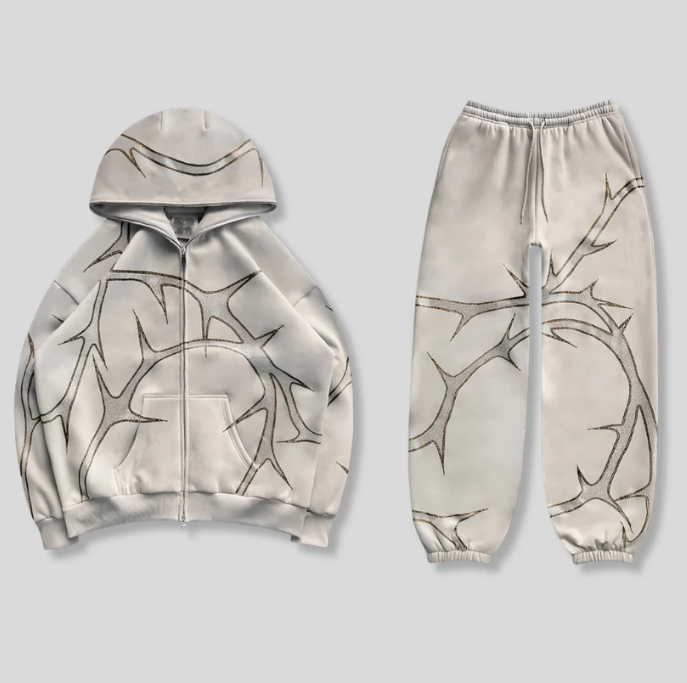 Thorn Rhinestone Hoodie (Free Sweats with every Order)