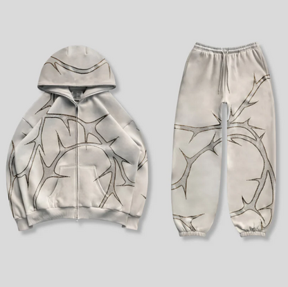 Thorn Rhinestone Hoodie (Free Sweats with every Order)