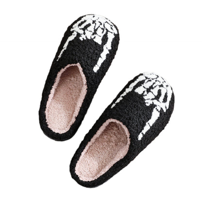 Halloween Skull Finger Rock Slippers