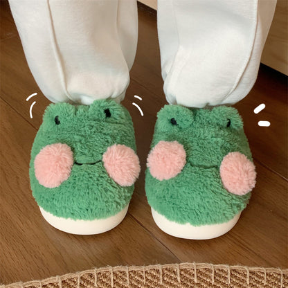 Cute Cartoon Frog Slippers