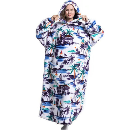 Hooded Wearable Blanket Sweatshirt