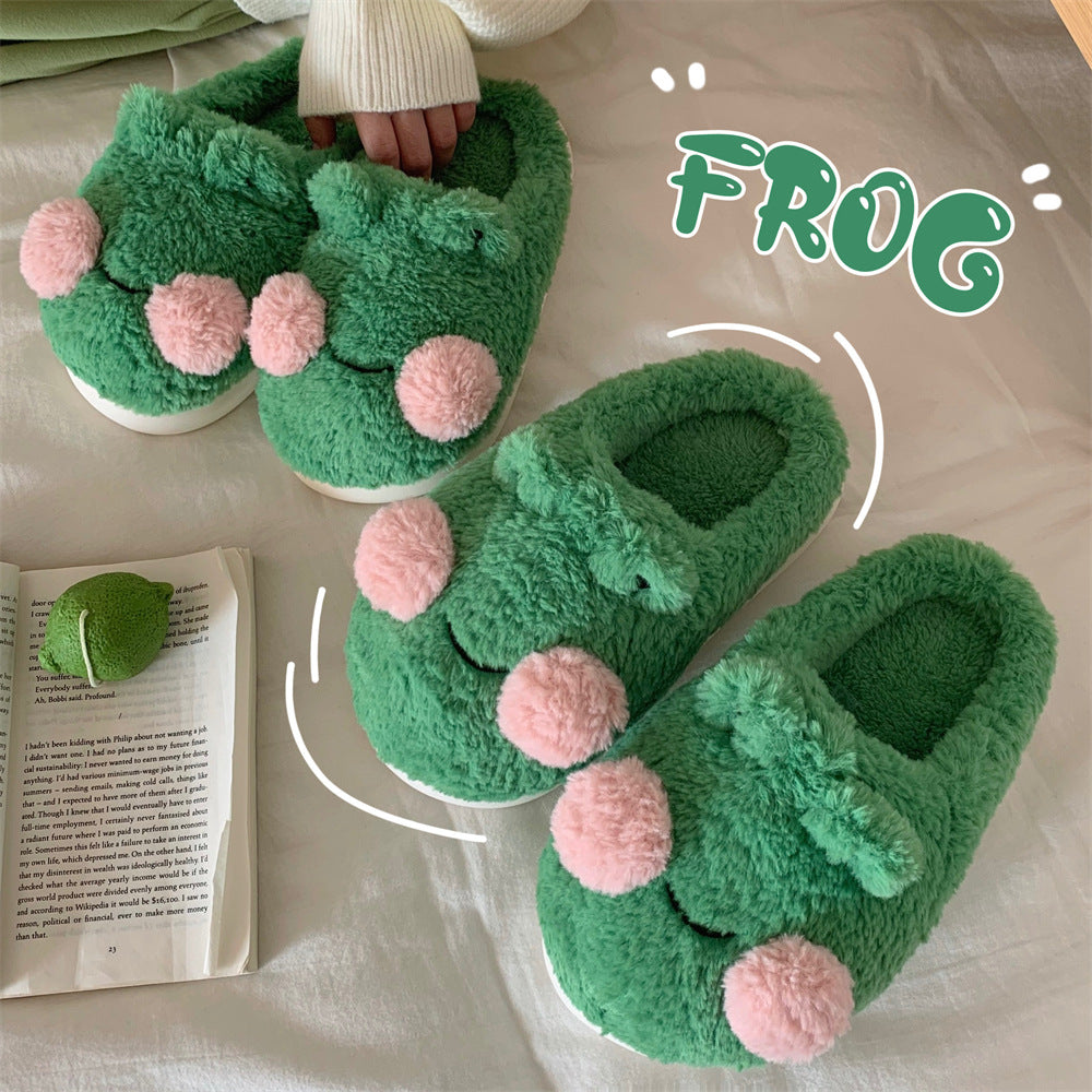 Cute Cartoon Frog Slippers