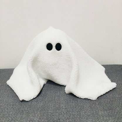 Ghost With Pumpkin Pillow Halloween Plush